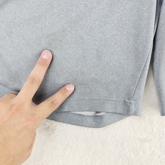 Legend Shorts Mens Large Gray Fitness Gym Running Casual Zipper Pocket - Picture 4 of 12